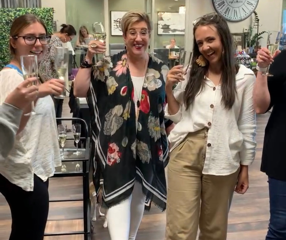 Friends at work celebrate you at the Village Workspace