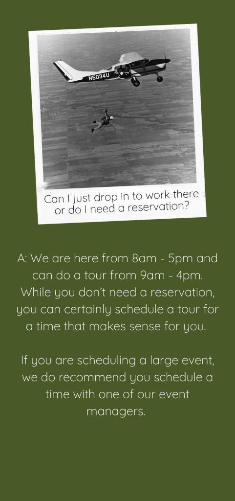 Can I just drop in to work or do I need a resrvation?